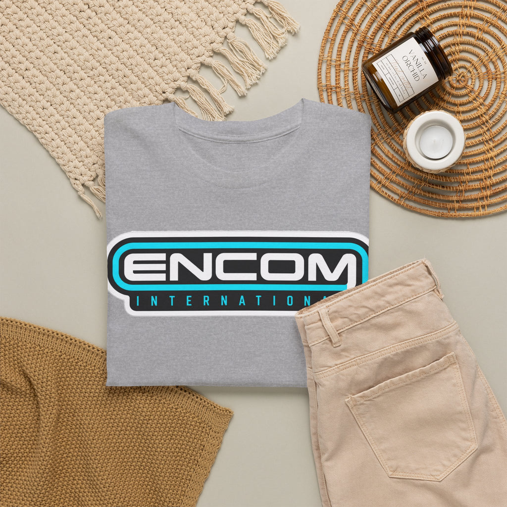 ENCOM International Logo Cotton T-Shirt — Retro Tech Gaming Tee