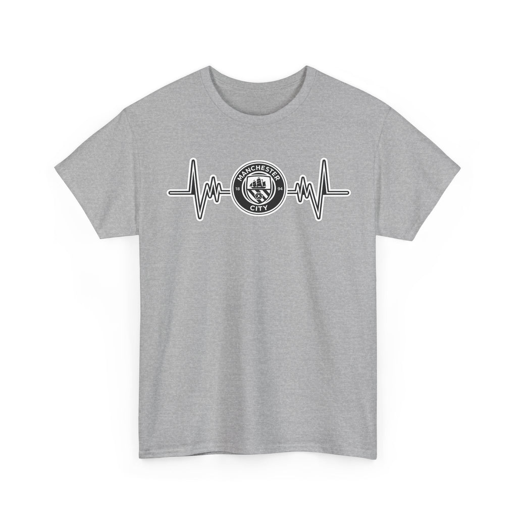 Manchester City Heartbeat Logo T-Shirt — Emergency Medical Services Pulse Tee