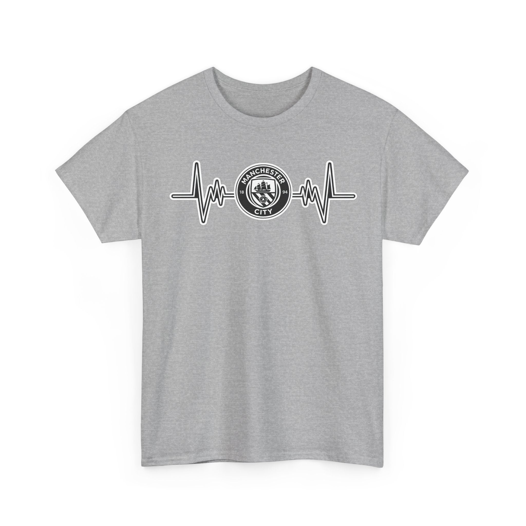 Manchester City Heartbeat Logo T-Shirt — Emergency Medical Services Pulse Tee
