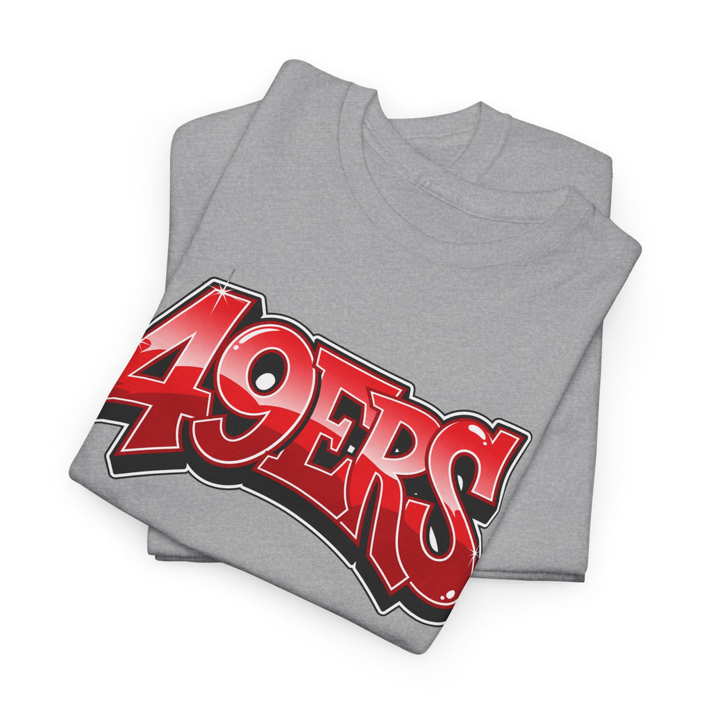 T-Shirt — '49ERS' Red Graffiti Sports Logo Tee