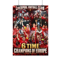 Liverpool FC 6-Time Champions of Europe Poster