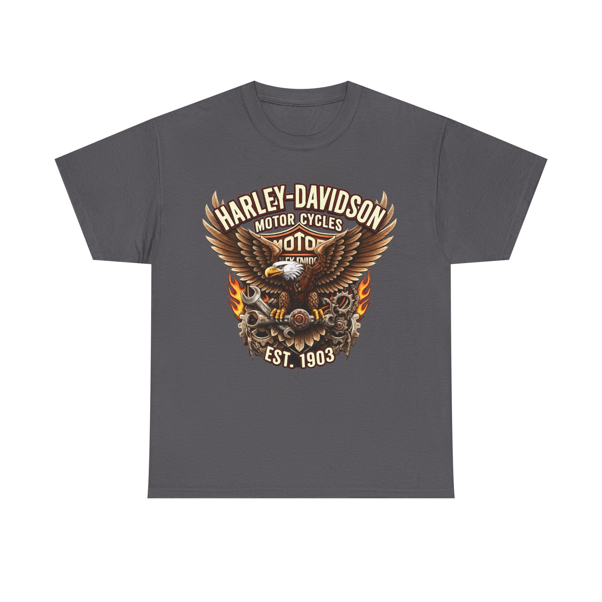 Harley-Davidson Eagle Flame Tee — Retro Motorcycle Graphic T-Shirt