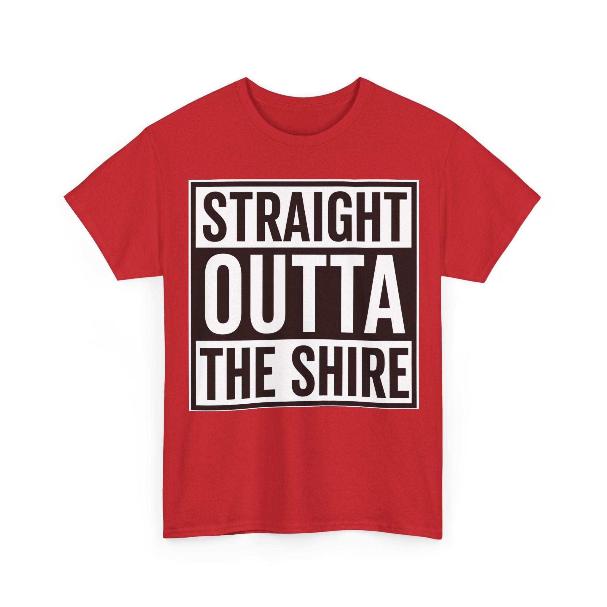 T-Shirt — "Straight Outta The Shire" Funny Hobbit Travel Tee