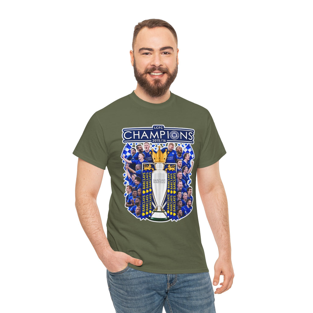 Leicester City 2015/2016 Champions Trophy Soccer T-Shirt — Team Victory Graphic Tee