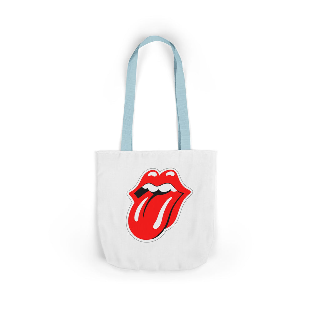 Rock & Roll Tongue Canvas Tote Bag — Retro Lip Graphic