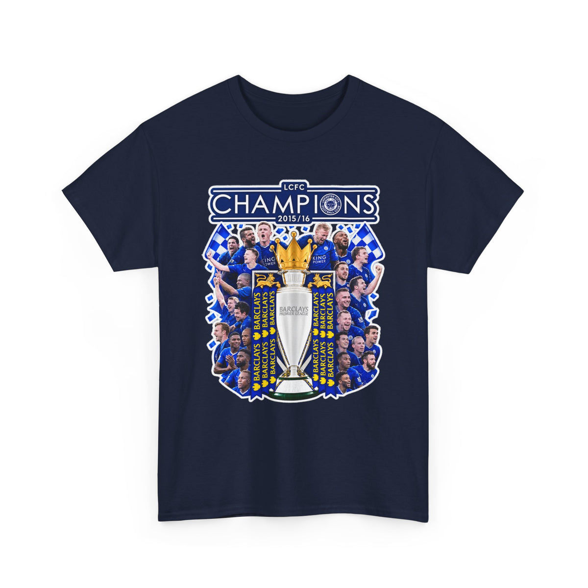Leicester City 2015/2016 Champions Trophy Soccer T-Shirt — Team Victory Graphic Tee