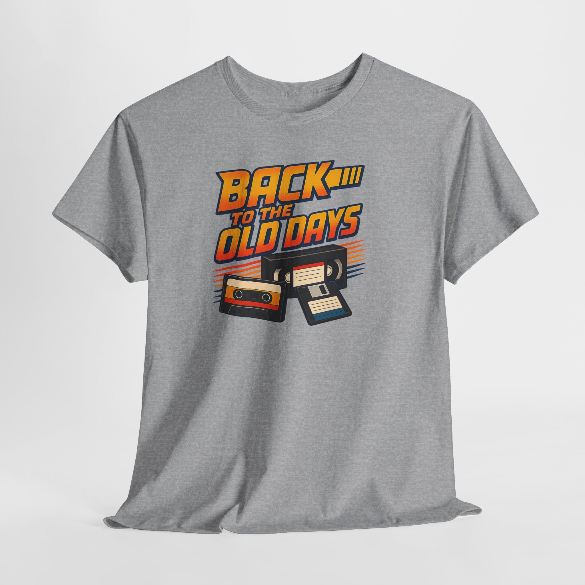 Back to the Old Days Tee – Retro Cassette & VHS Nostalgia T-Shirt
