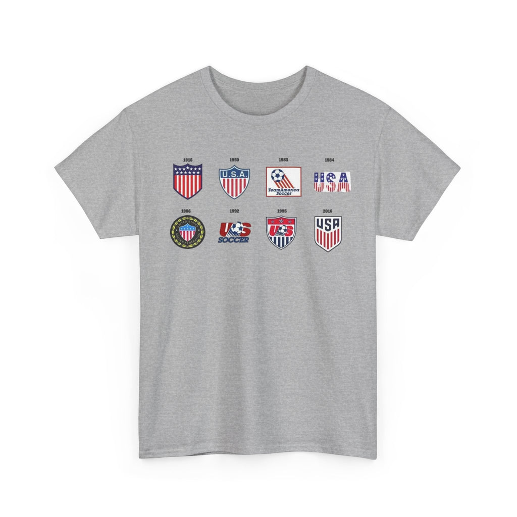 USA Soccer Logos Graphic Tee — Retro American Soccer Logo T‑Shirt
