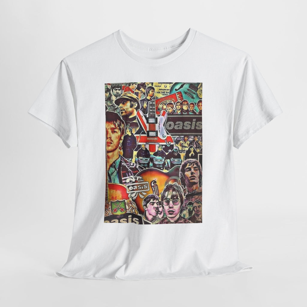 Oasis Collage T-Shirt – Retro Britpop Band Graphic Tee