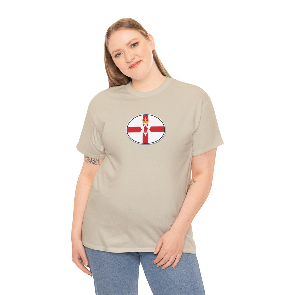 Northern Ireland Flag T‑Shirt — Small Oval Emblem Votton T-Shirt