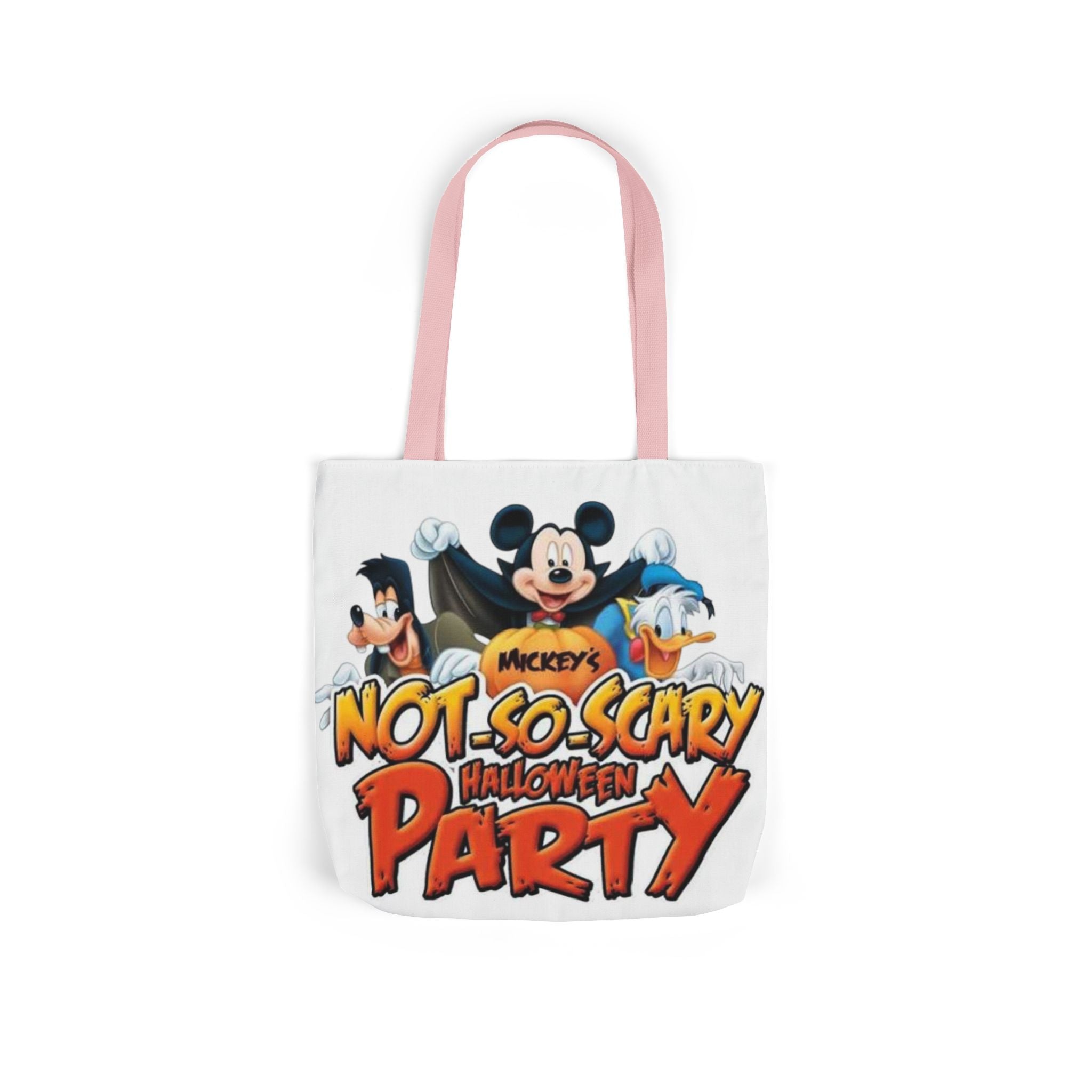 Halloween Party Canvas Tote Bag — "Not-So-Scary Halloween Party" Graphic
