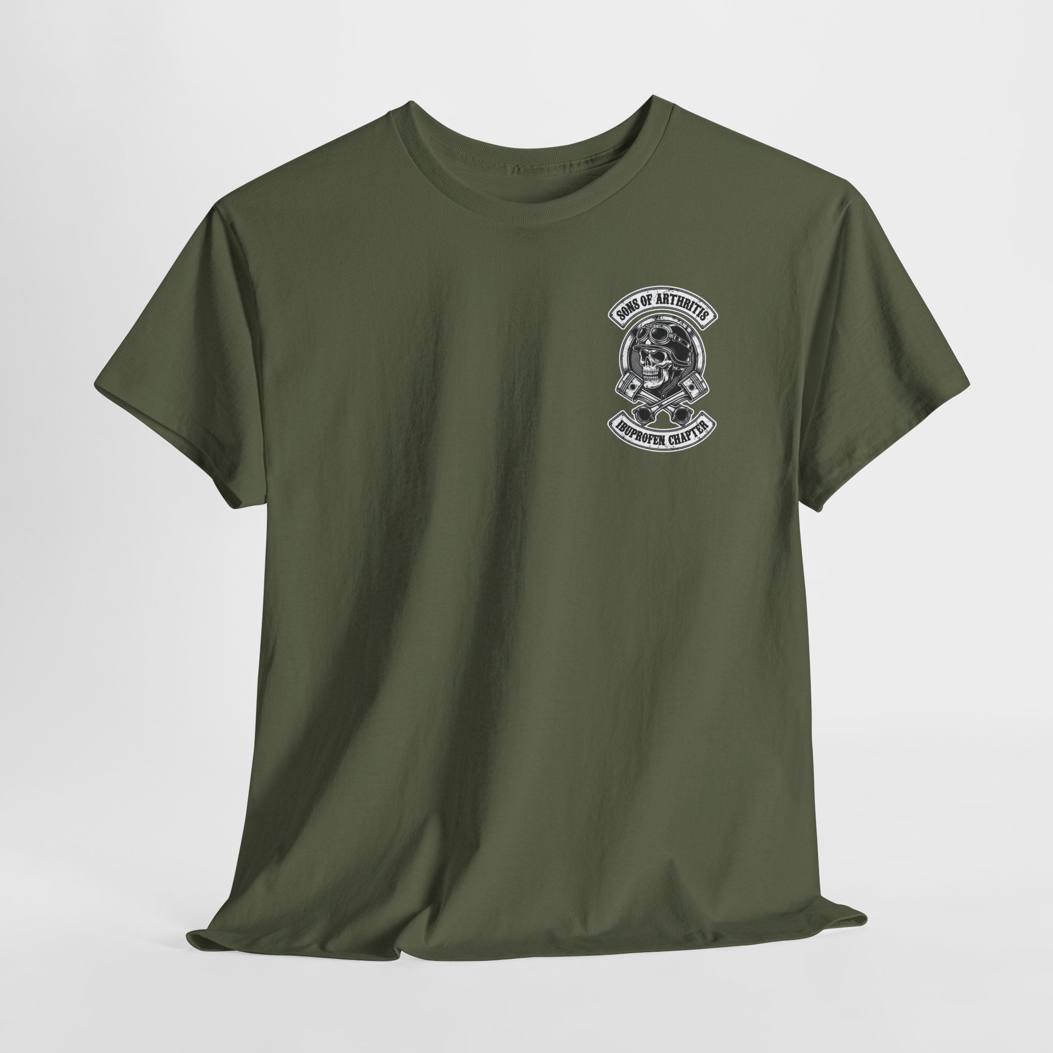 Sons of Arthritis Tee — Humorous Biker Skull "Ibuprofen Chapter" T-Shirt
