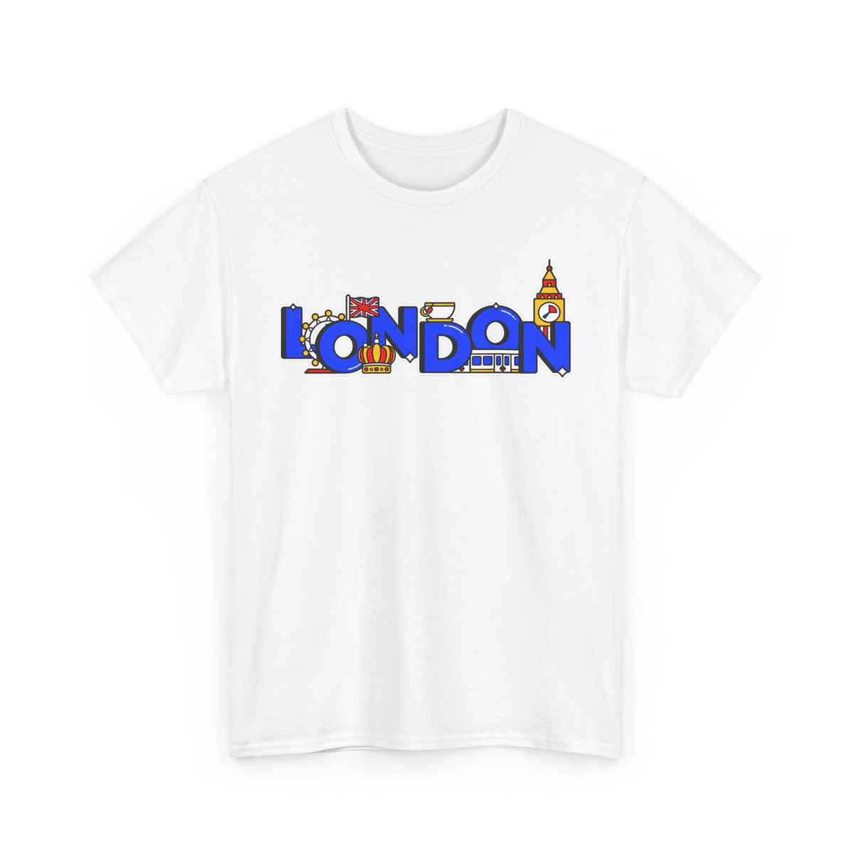 London Cityscape Tee — Illustrated London Landmarks Shirt