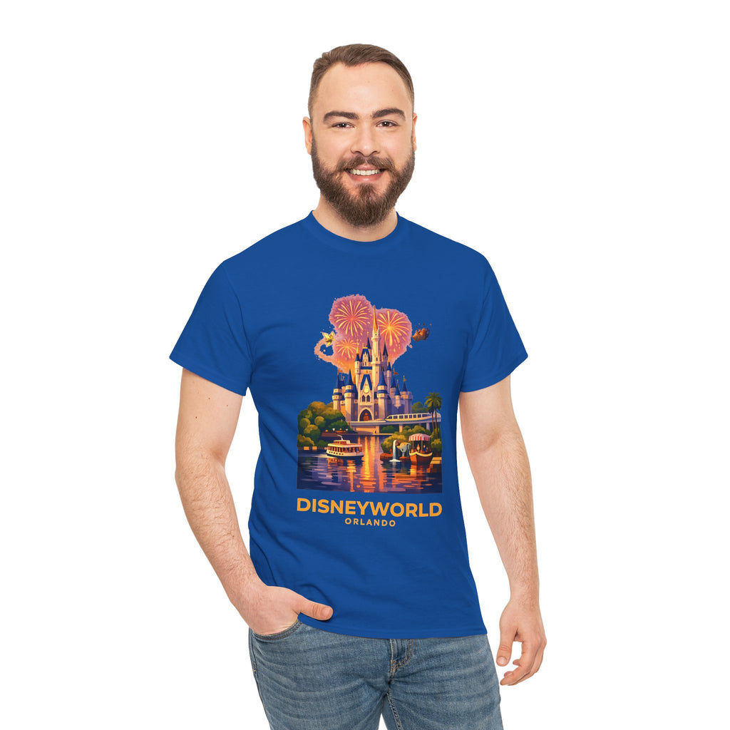 Disney World Castle Orlando Fireworks Cotton T‑Shirt