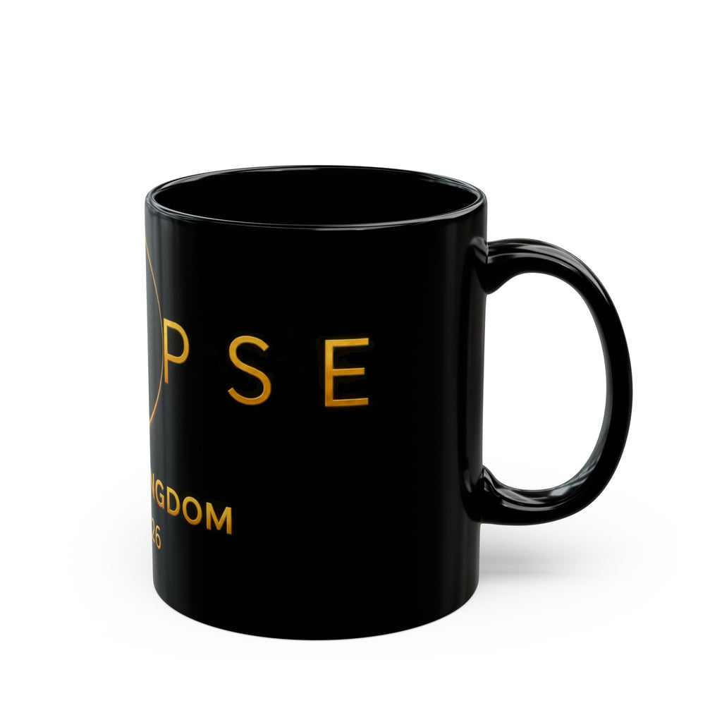 Eclipse 2026 Souvenir Mug — United Kingdom 12.08.26 Black Ceramic