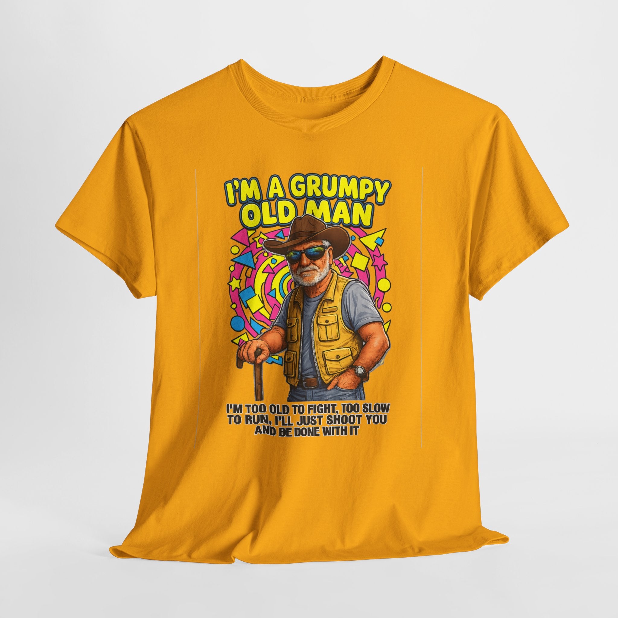 I'm A Grumpy Old Man T-Shirt – Funny Senior Fishing Graphic Tee
