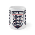 England Three Lions Ceramic Coffee Mug — 11oz & 15oz Football Fan Gift
