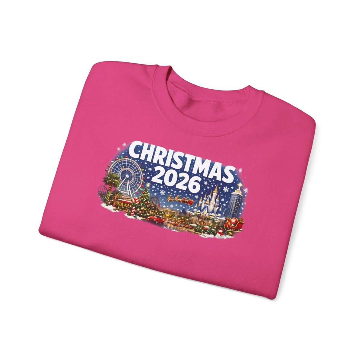 Christmas 2026 Holiday Sweatshirt – Festive Winter Cityscape Crewneck