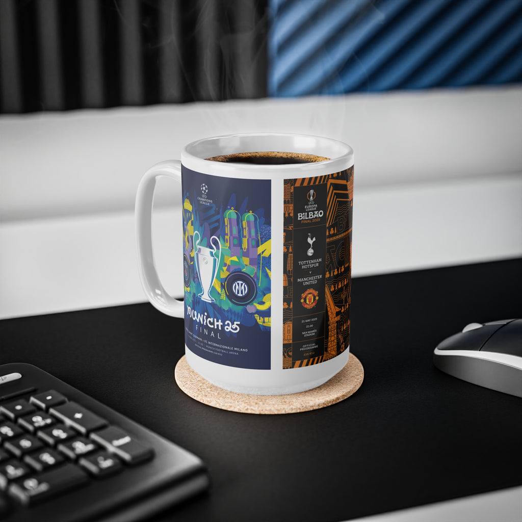 2025 UEFA Finals Programme Covers Inspired Ceramic Coffee Cup (11oz/15oz)
