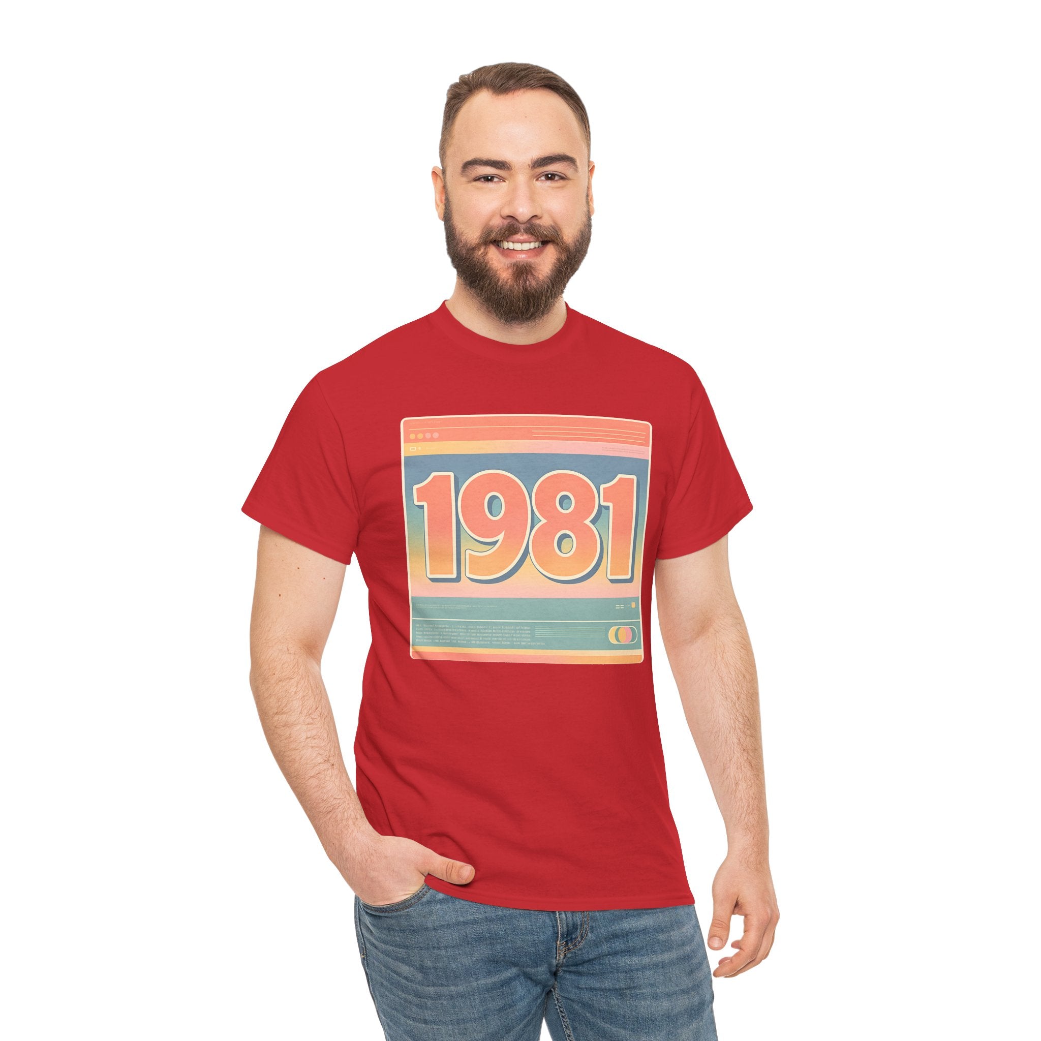 Vintage 1981 Retro Tee — 40th Birthday Gift Shirt