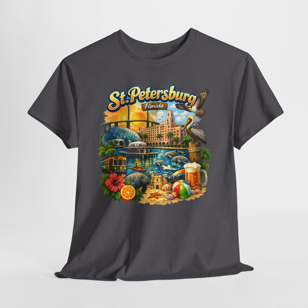 St. Petersburg Florida Retro Beach Scene T-Shirt