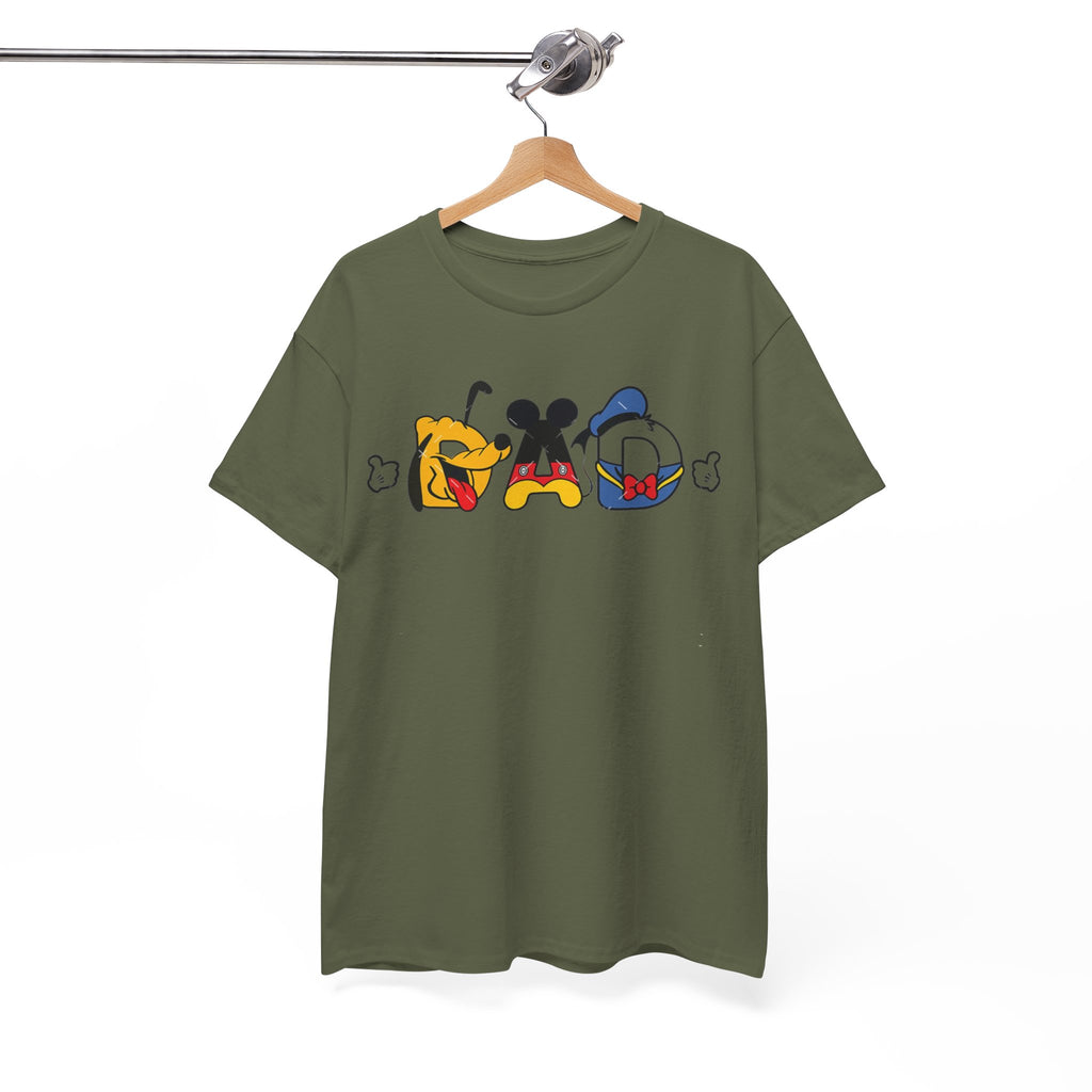 Disney Dad Character Graphic Tee — Playful Colorful Character Icons T-Shirt