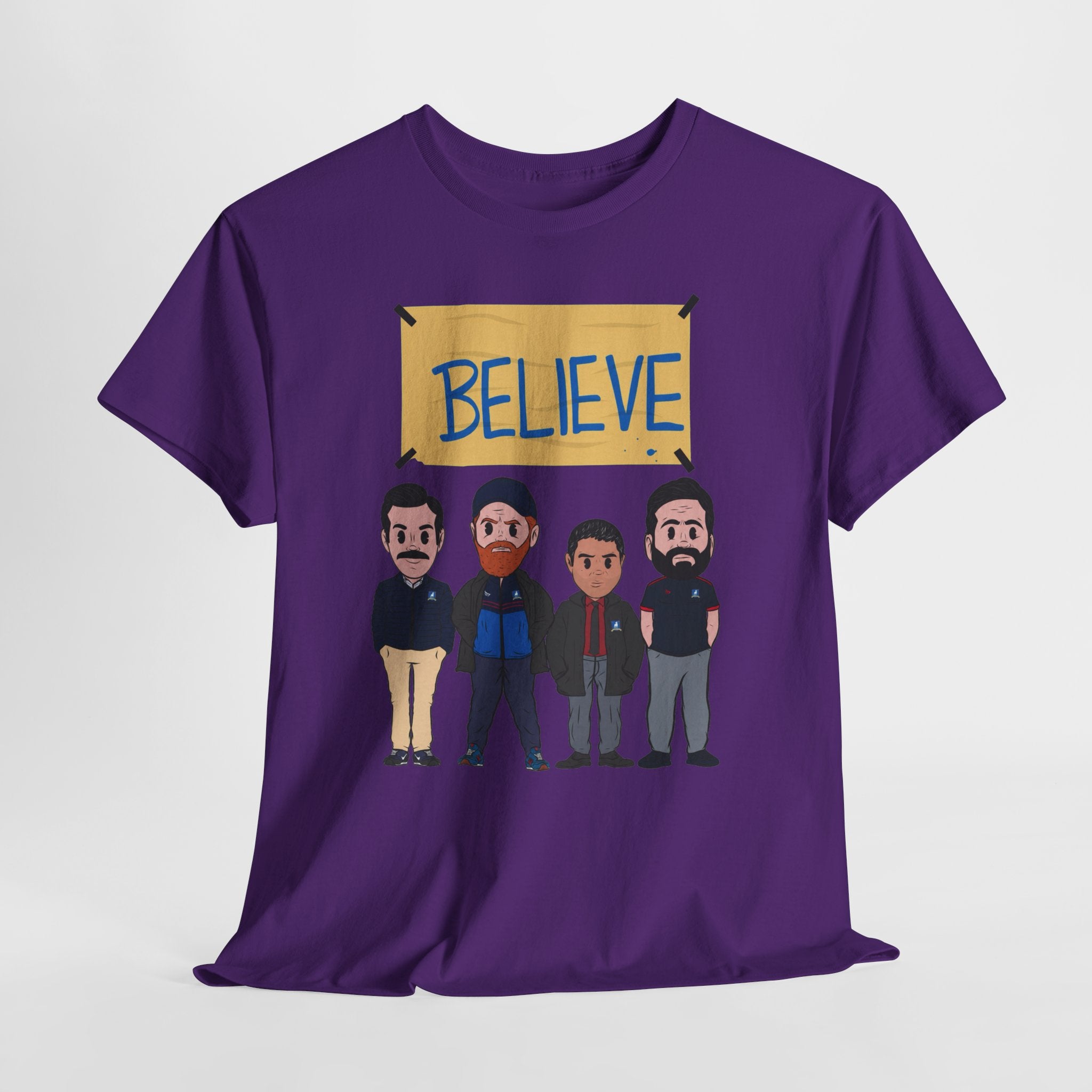 Ted Lasso Inspired Believe Cartoon Band Cotton T-Shirt
