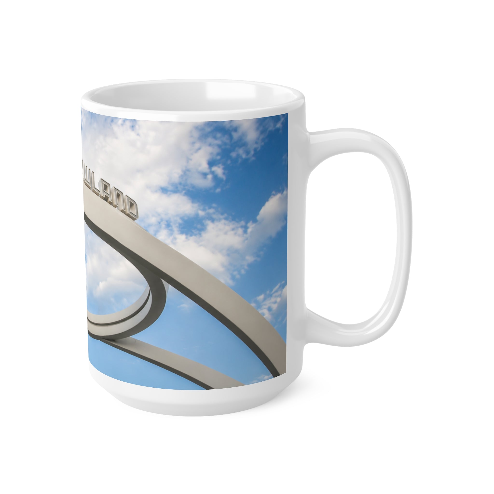 Tomorrowland Entrance Photo Ceramic Mug - 11oz/15oz Sky & Arch Coffee Cup