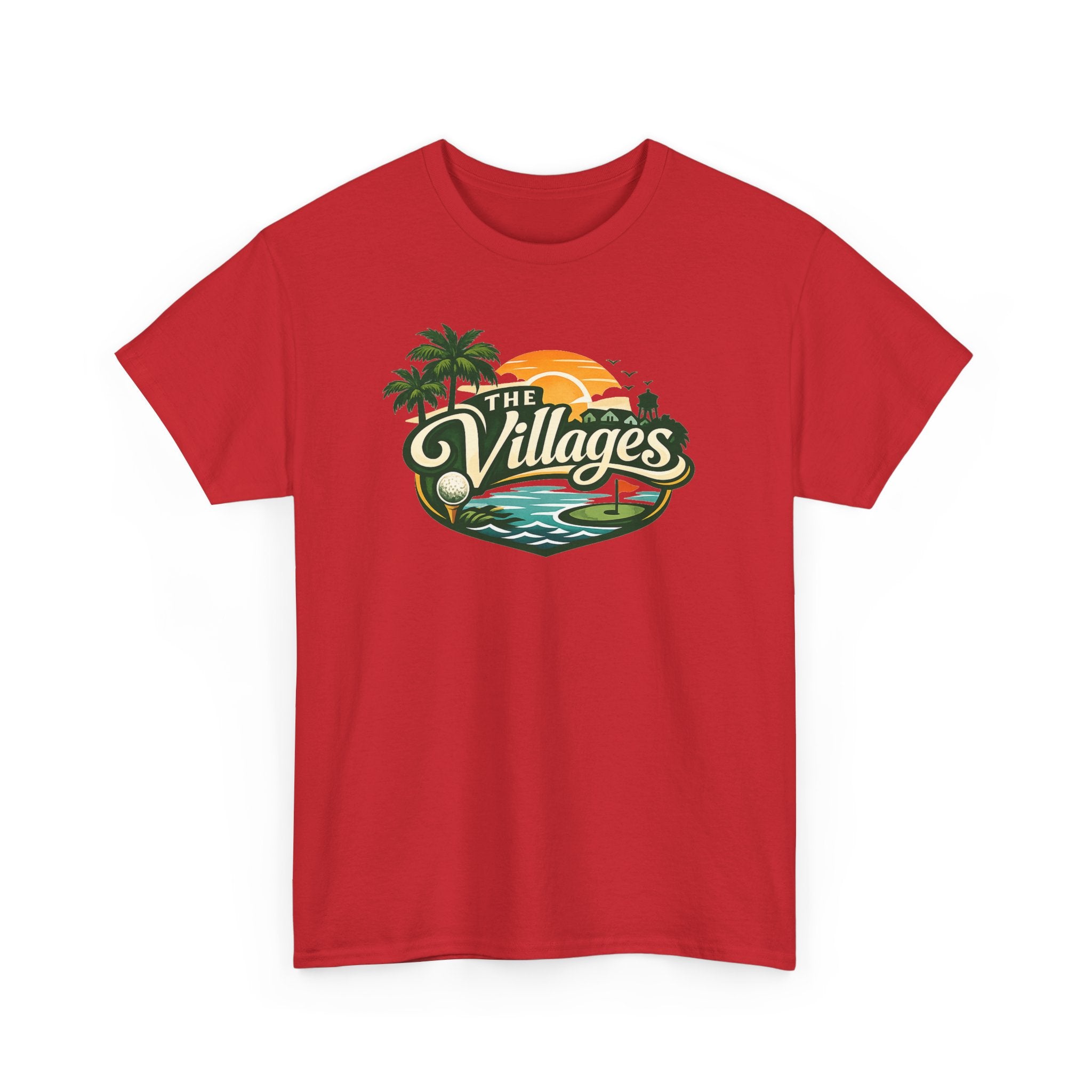 The Villages of Florida Sunset Logo Tee - Florida Palm Beach Retro T-Shirt