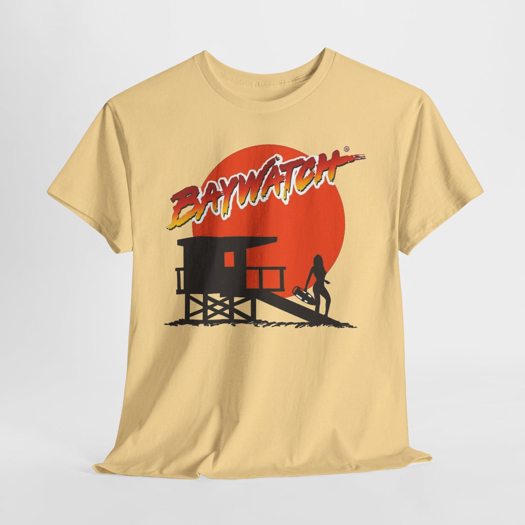 Baywatch Lifeguard Sunset Cotton T-Shirt