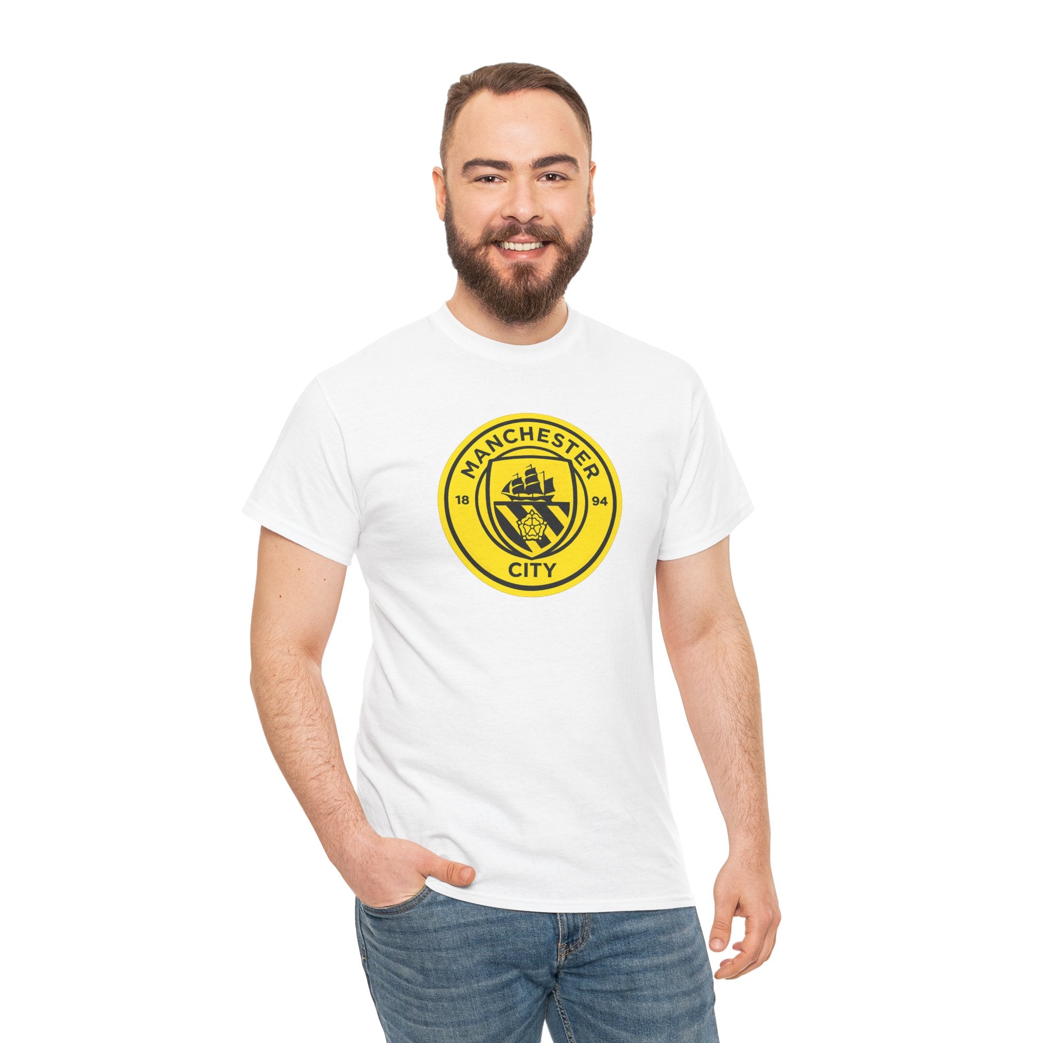 Manchester City Yellow Crest T-Shirt
