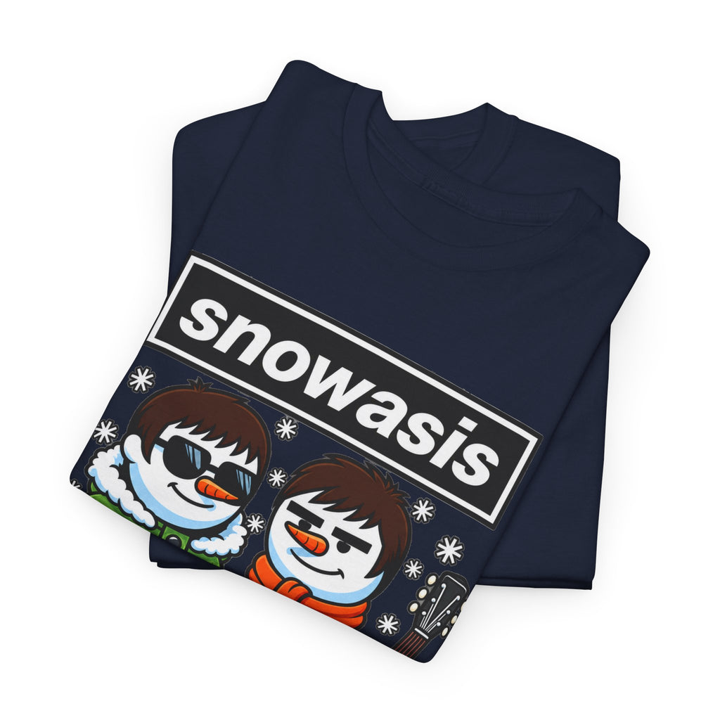 Snowasis ‘Some Might Sleigh’ Christmas Snowman #Oasis Inspired Cotton T-Shirt / Tee