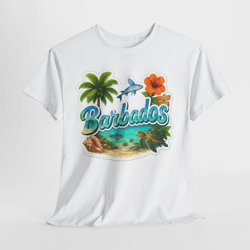 Barbados Beach Graphic Tee — Tropical Island Vacation T‑Shirt