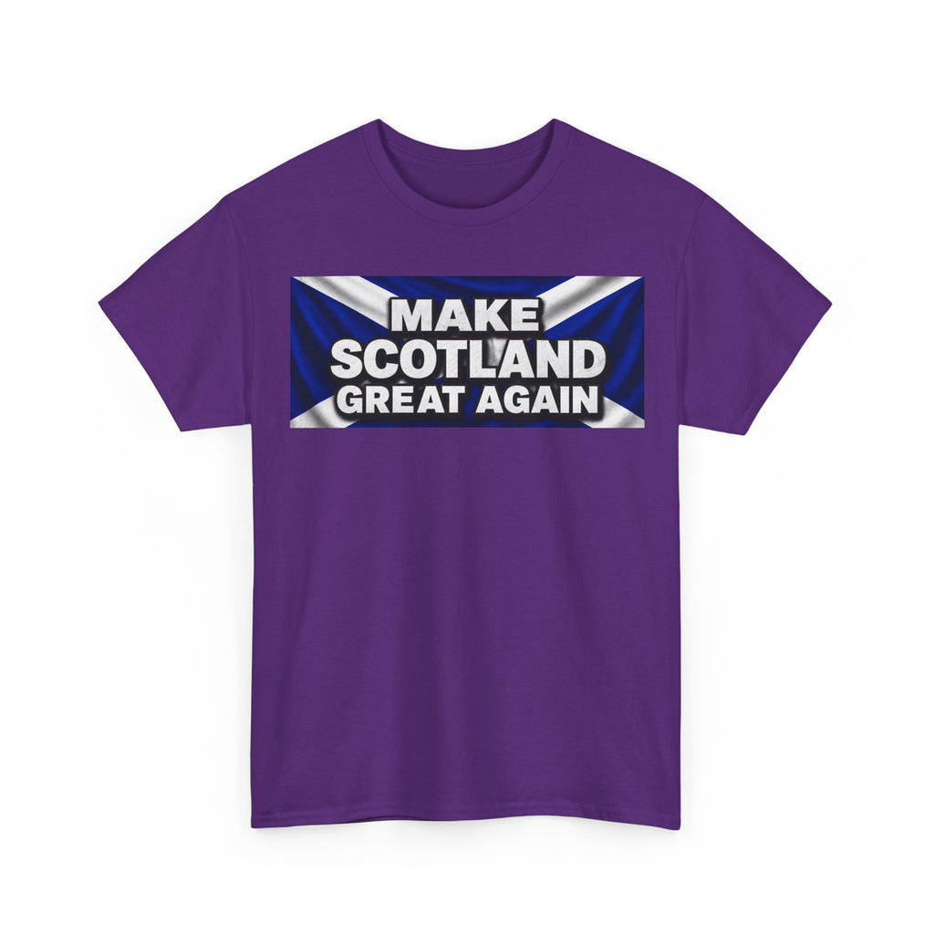 Make Scotland Great Again T‑Shirt — Scottish Flag Slogan Tee