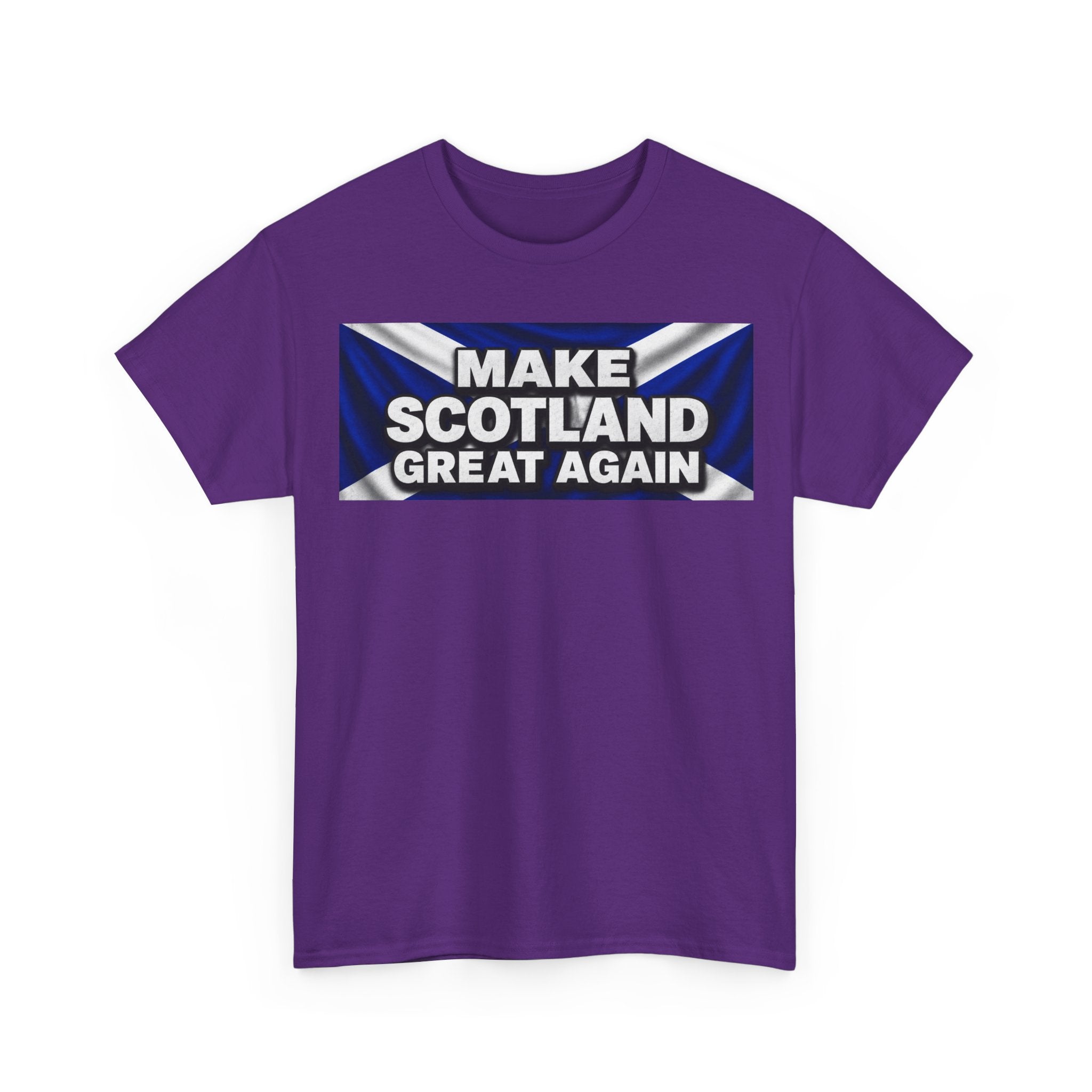 Make Scotland Great Again T‑Shirt — Scottish Flag Slogan Tee