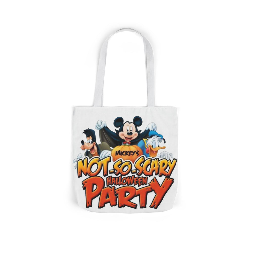 Halloween Party Canvas Tote Bag — "Not-So-Scary Halloween Party" Graphic