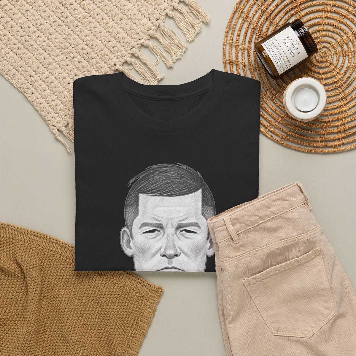 Sir Alex Ferguson Cotton T-Shirt — Vintage Stoic Portrait Shirt