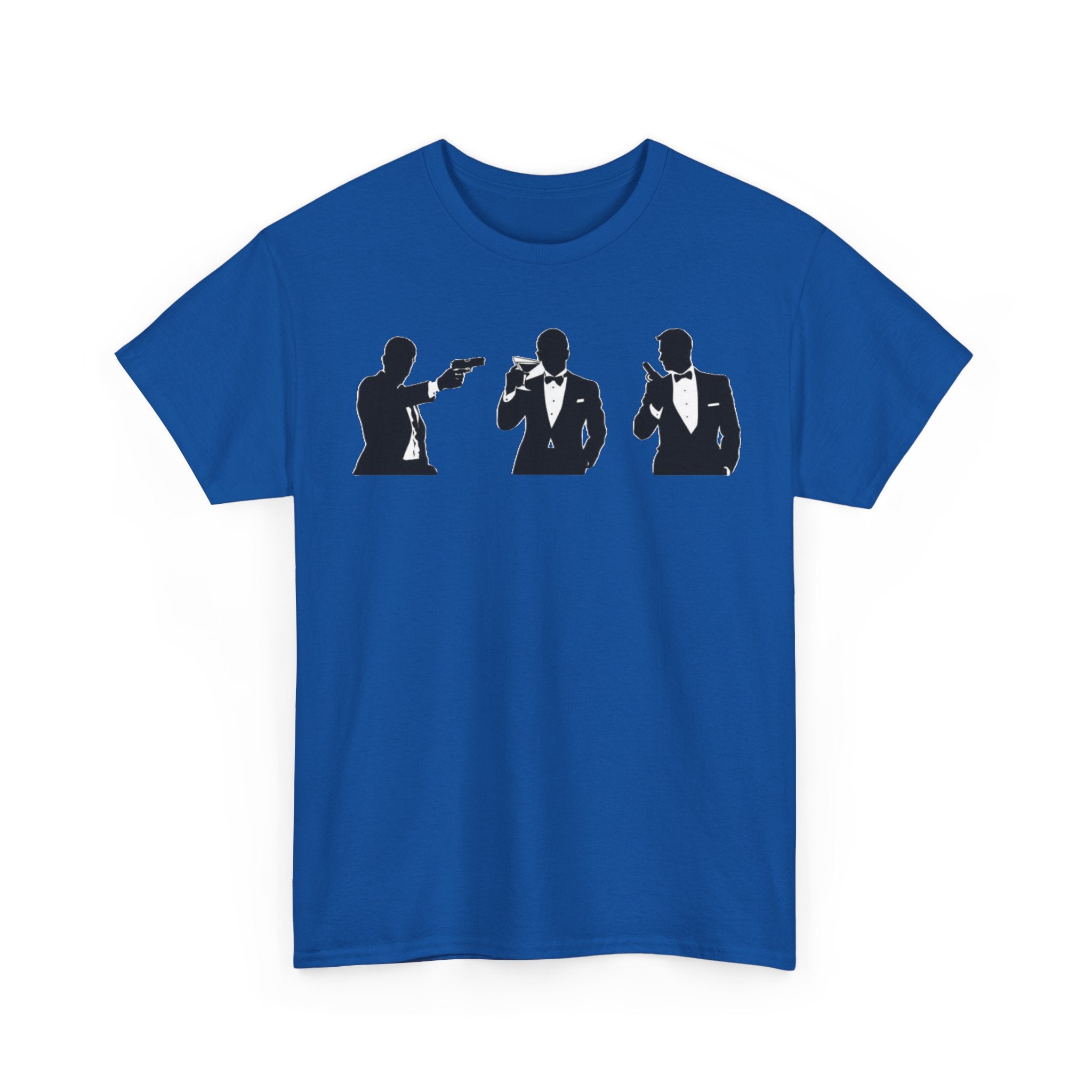 Bond in Suits Silhouette Tee — Classic James Bond Tuxedo Graphic Shirt