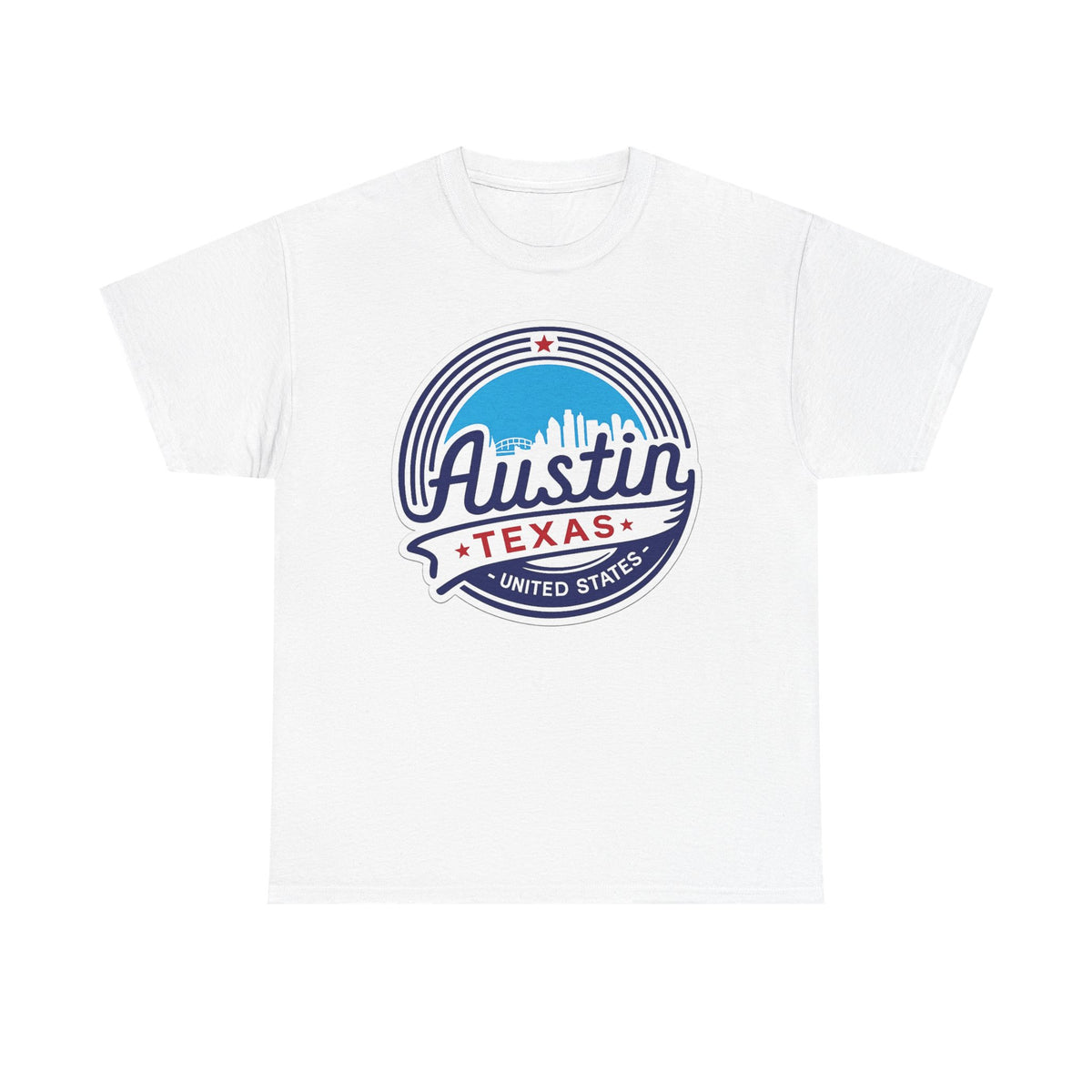 Austin Texas Retro Skyline T-Shirt — Vintage City Pride Tee
