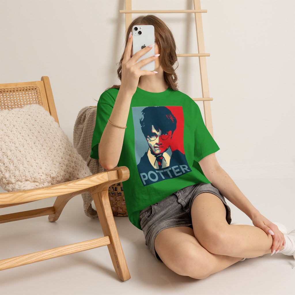 Harry Potter Inspired Vintage Wizard Portrait Cotton T‑Shirt — 'Potter' Graphic Tee