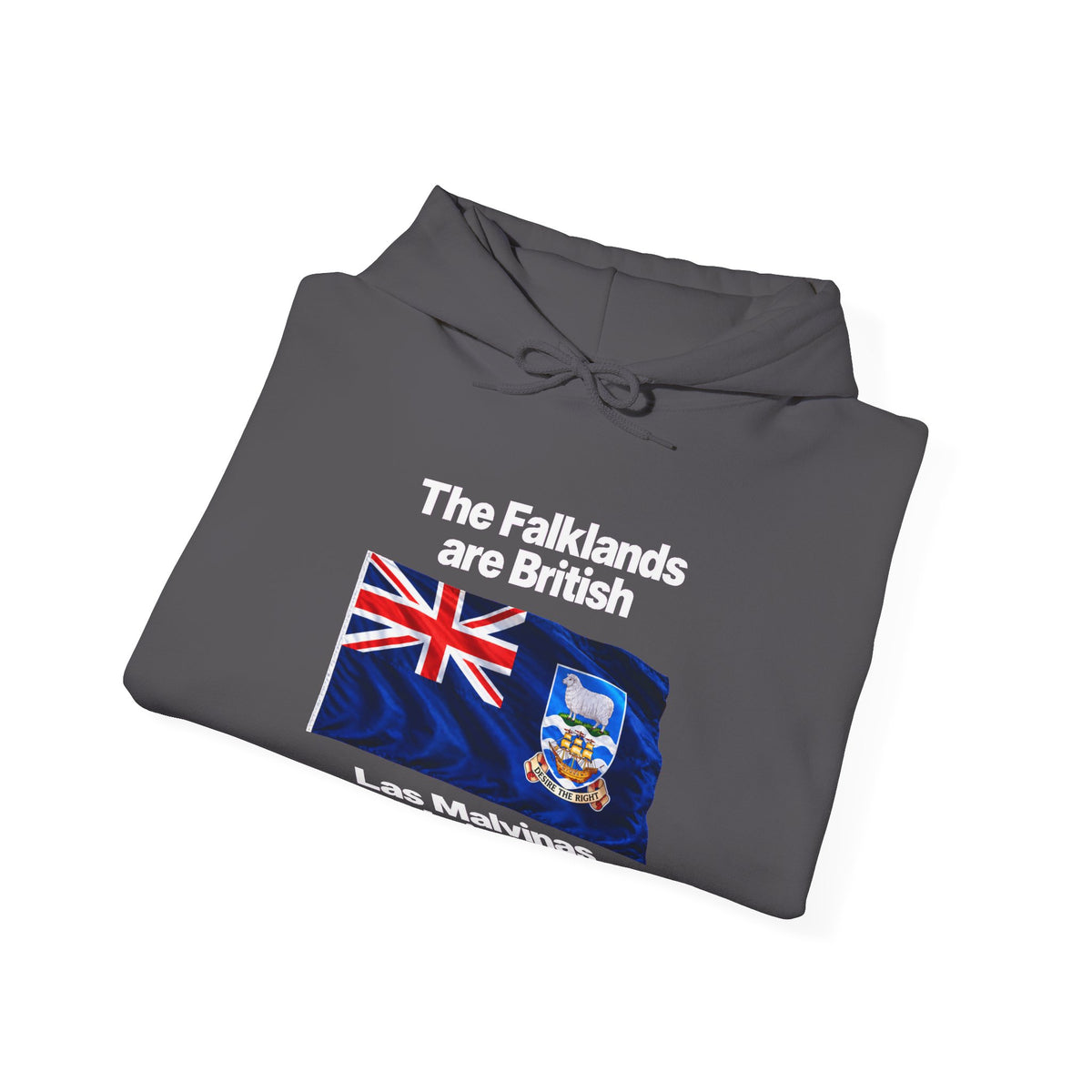 Falklands Are British Hoodie – Bilingual 'Las Malvinas son británicas' Flag Pullover