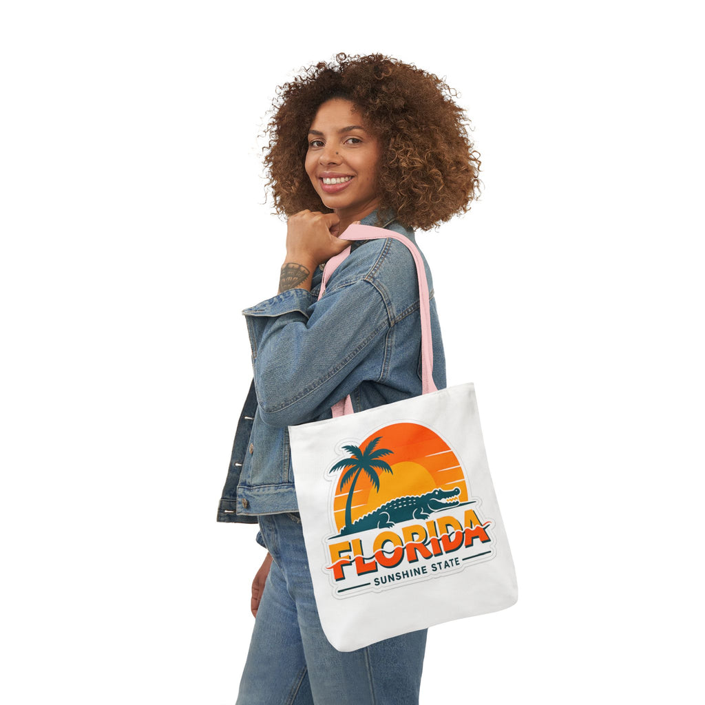 Florida Sunshine State Canvas Tote