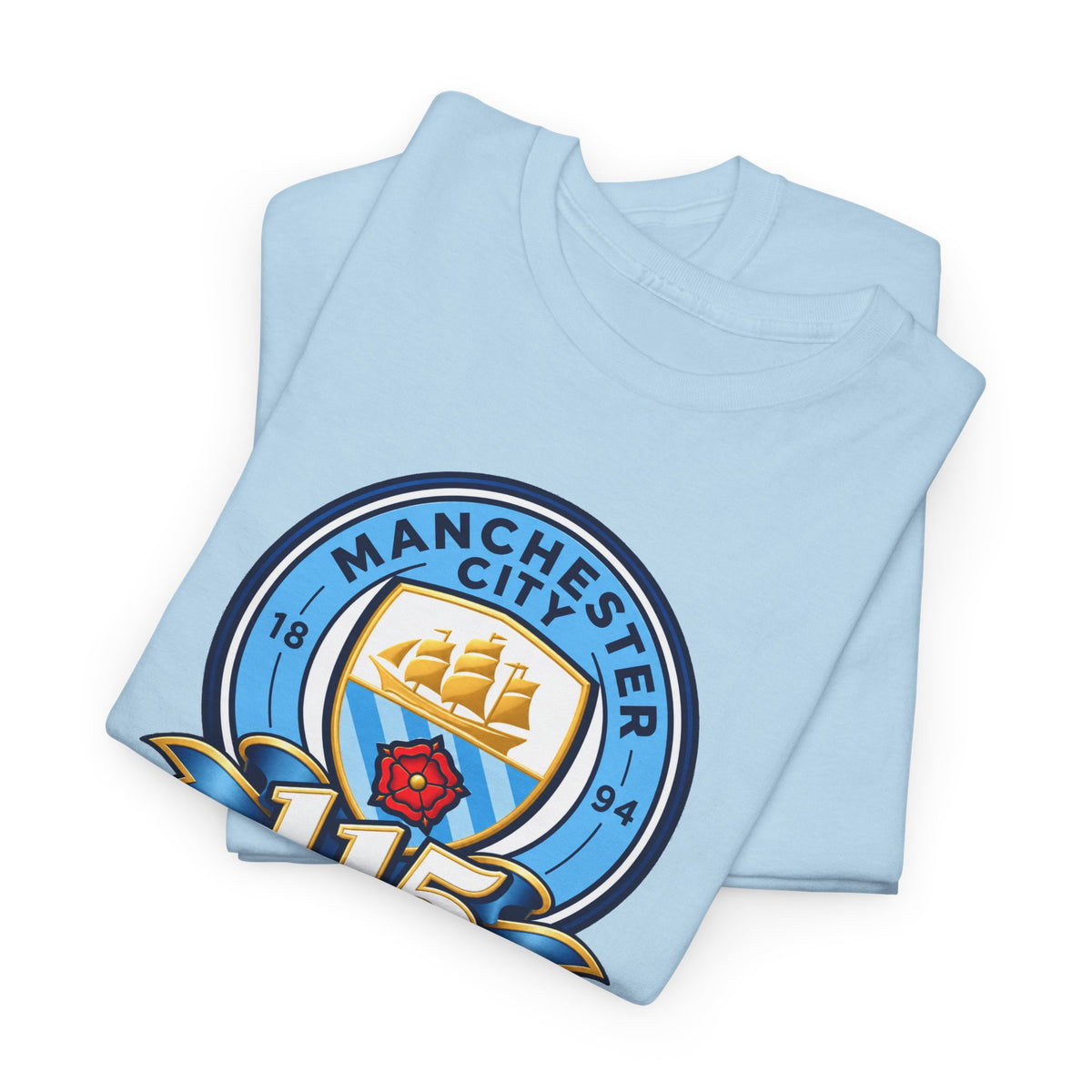 Manchester City 115th Crest Inspired Cotton T-Shirt