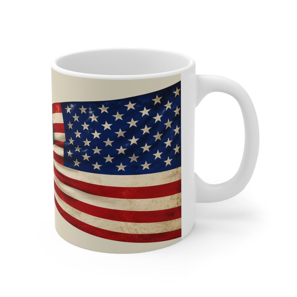 Irish American Flag Knot Coffee Mug — USA & Ireland Pride Ceramic Mug (11oz, 15oz)