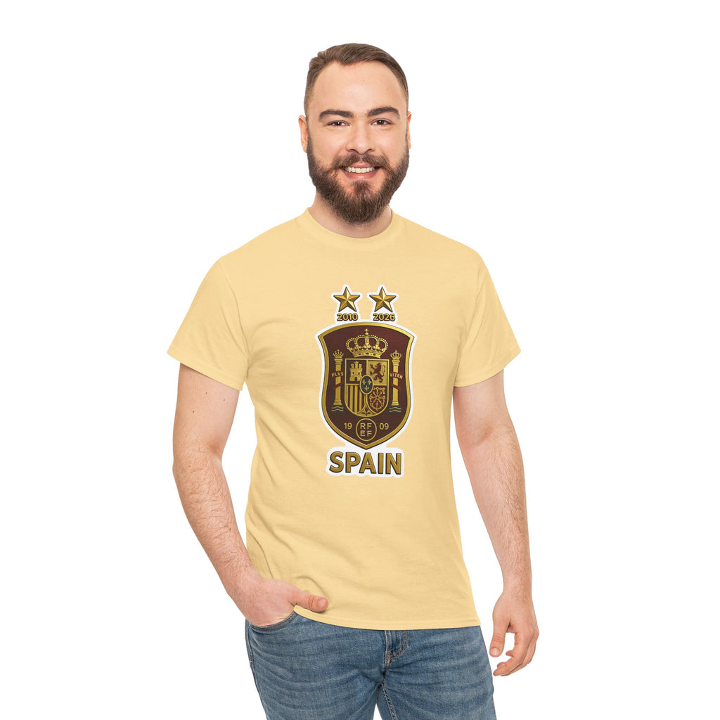 Spain Crest T-Shirt — Vintage Spanish Soccer Shield Tee