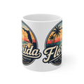 Florida Sunset Coffee Mug — Retro Palm Beach Ceramic Cup (11oz & 15oz)