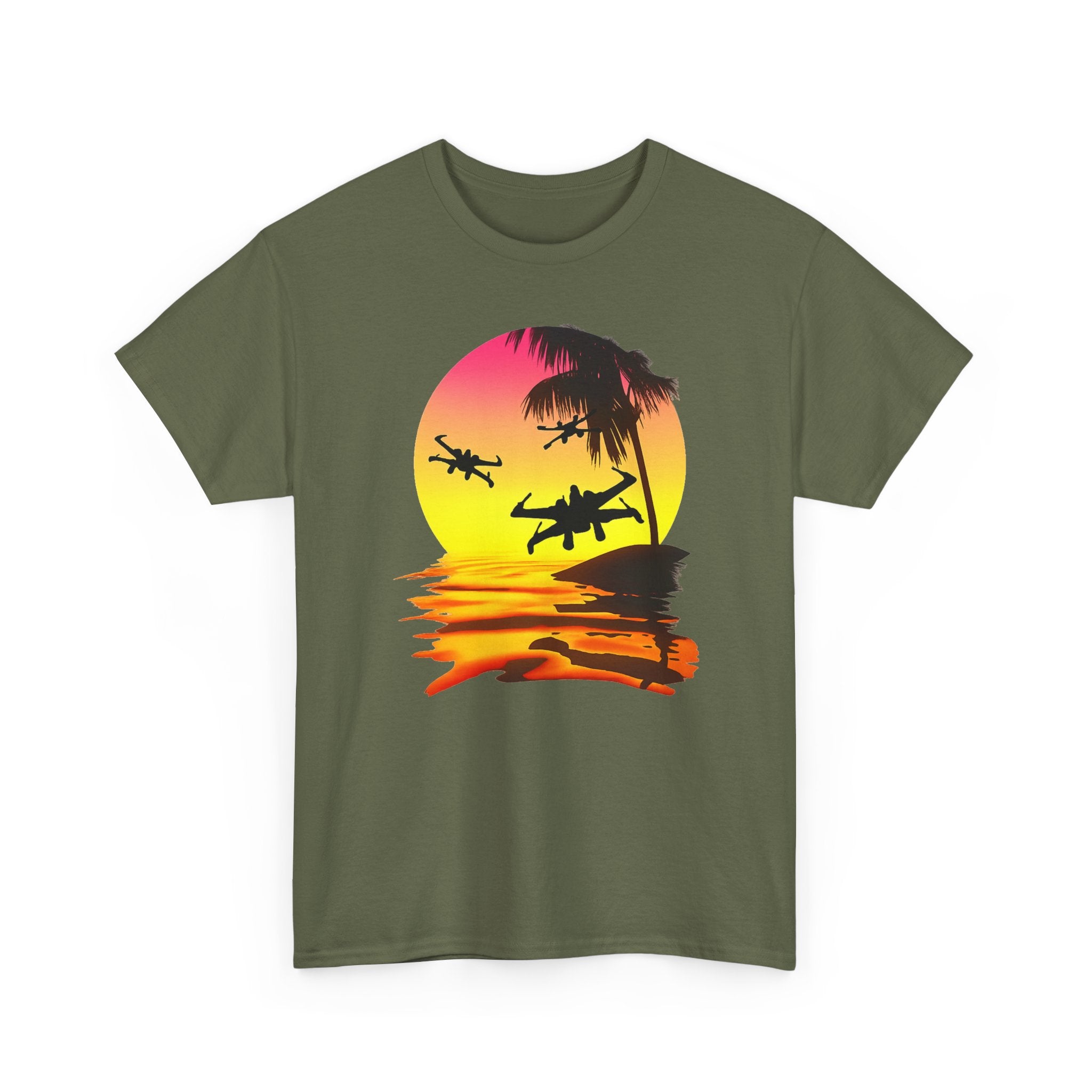 Star Wars X-Ring Sunset Beach Plane T-Shirt