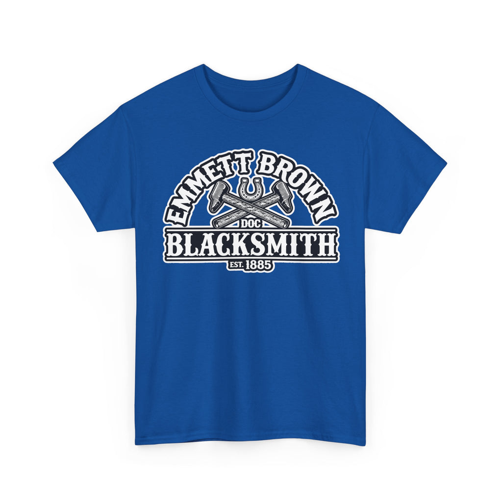 Blacksmith Emmett Brown Tee — Vintage Doc Blacksmith Graphic Shirt