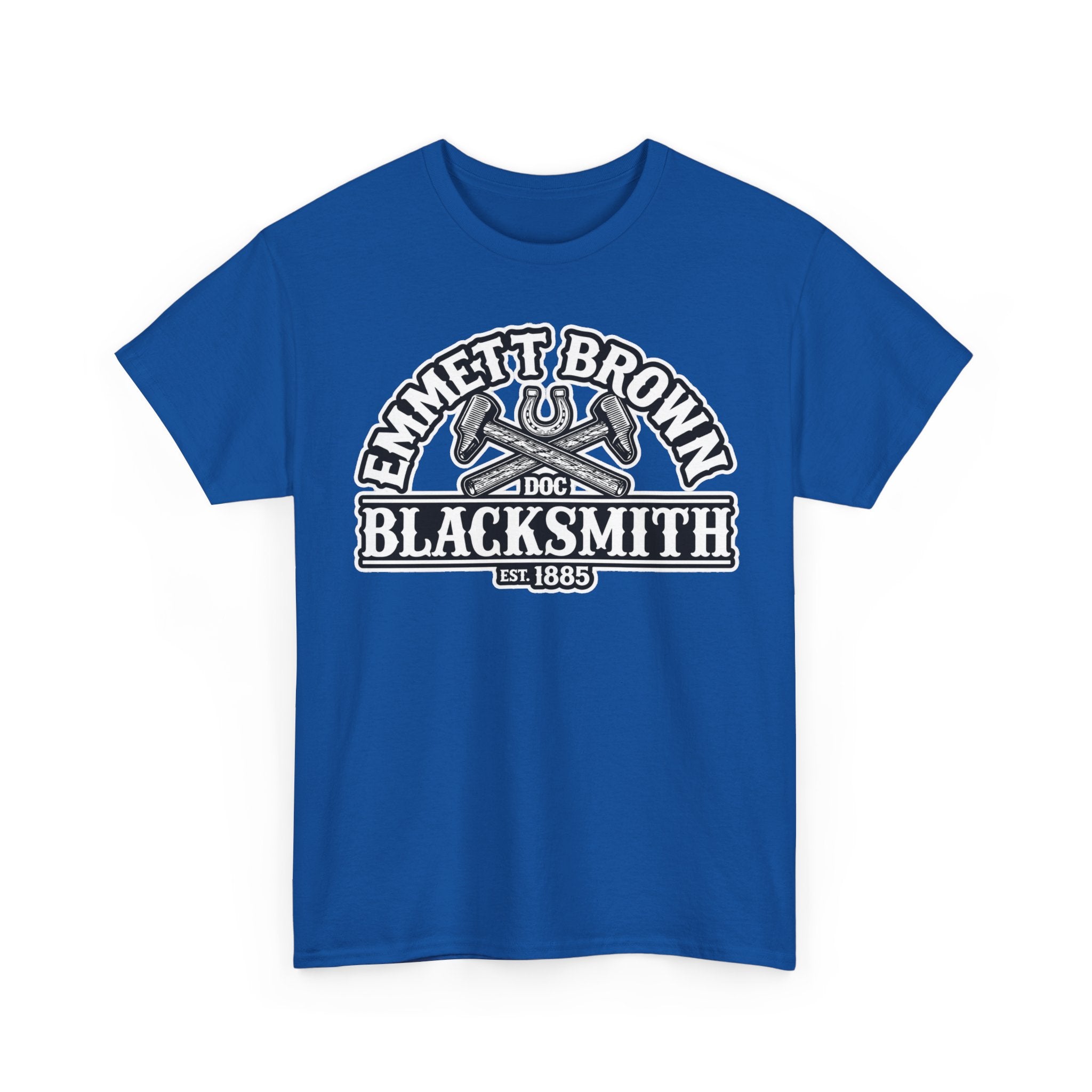 Blacksmith Emmett Brown Tee — Vintage Doc Blacksmith Graphic Shirt