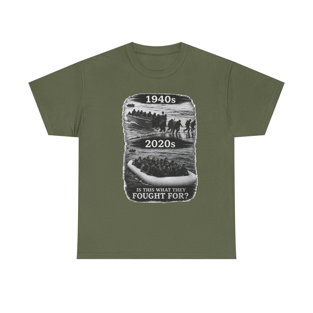 1940s vs 2020s Veterans Tribute Tee — "Is This What They Fought For?"